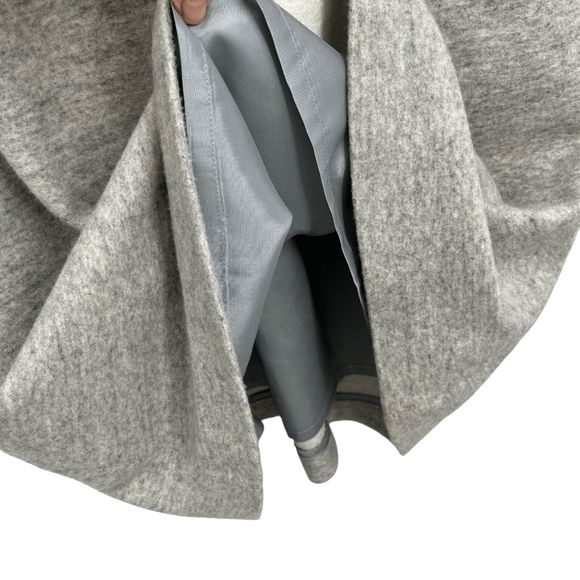 Anthropologie Leonor Silva Etain Dress Gray 3/4 Sleeves Lace Collar Women Large - Picture 9 of 16